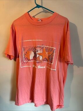 Vintage Palm Beach Shell & Starfish Graphic Tee XL